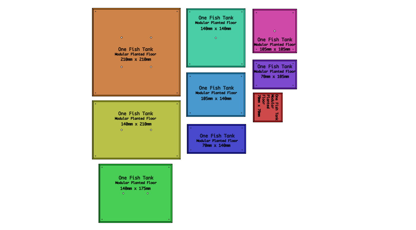 Modular Planted Floor™ — Standard Library | One Fish Tank™
